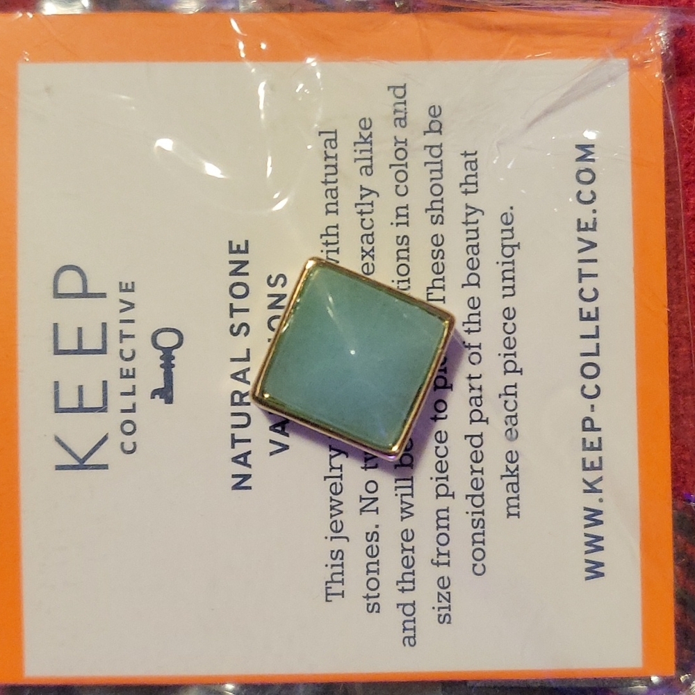 Keep Collective (NWT) Pyramid Stone- Green Slide Charm